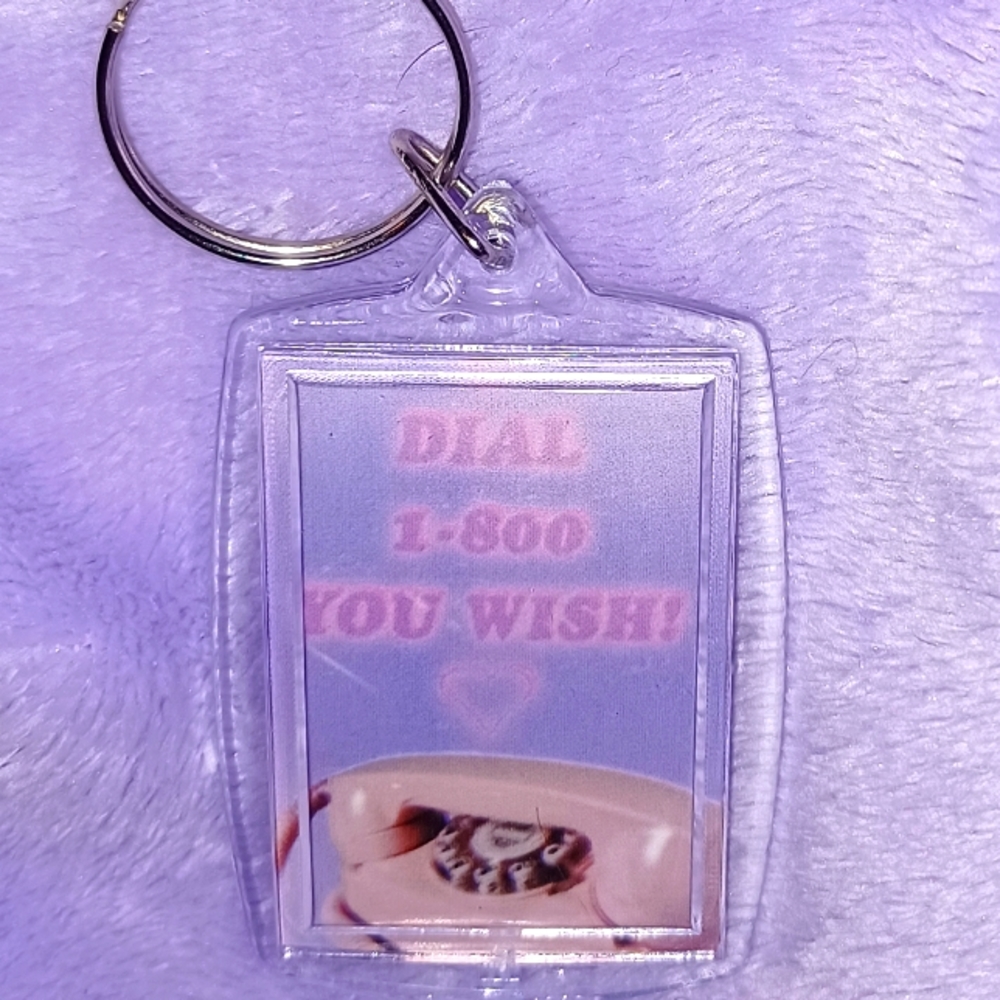Y2K Rare Keychain Double-sided Purple Cute Phone 90s Checkerboard smiley